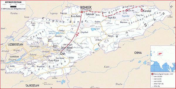 KYRGYZSTAN MAP