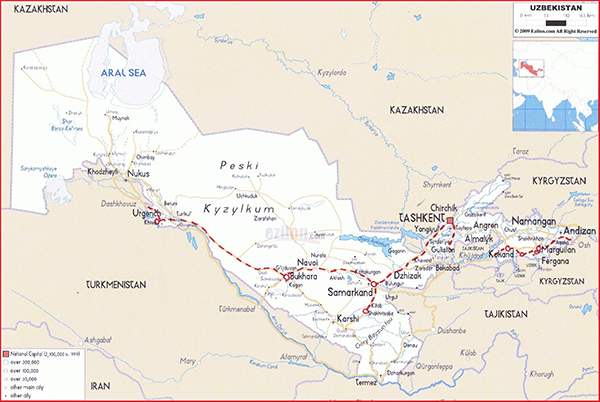 UZBEKISTAN MAP