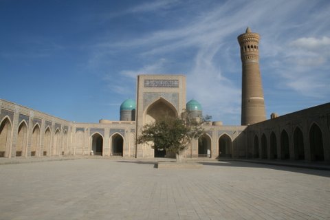 BUKHARA -classic courtyard & Kalyan Minaret