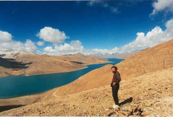 Jeff Garrett At Yamdrok Tso ( Turquoise Lake )