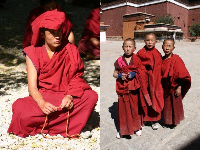 Young Monks at the Kumbum in Gyantse-Monk at Sera Monastery
