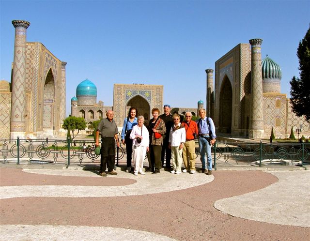 Recent group at the Registan in Samarkand